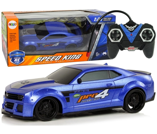 Remote Controlled Sports Car 1:24 Racing Blue Tinted Windows