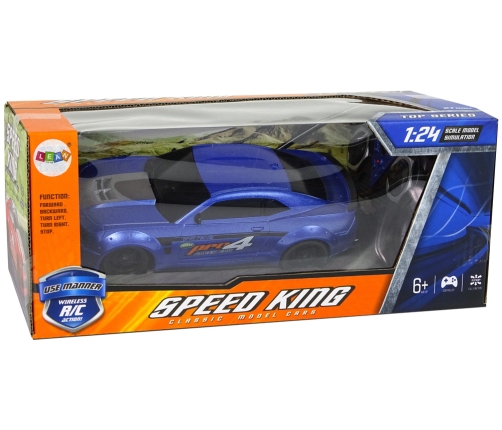 Remote Controlled Sports Car 1:24 Racing Blue Tinted Windows