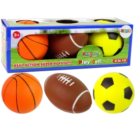 Soft Sports Ball Set 3in1 Football Basketball