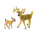 Set of 2 Figures Deer with cub  Forest Animals series