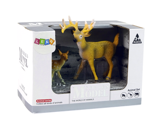 Set of 2 Figures Deer with cub  Forest Animals series