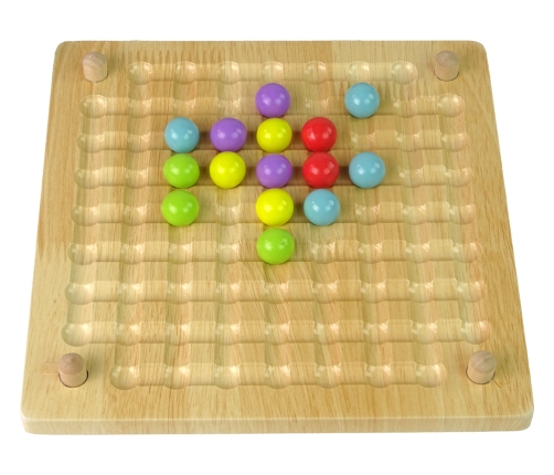 Wooden Ball Game Beads Educational Board Chinese