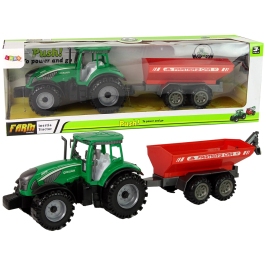 Green Tractor with Red Trailer Fractal Drive