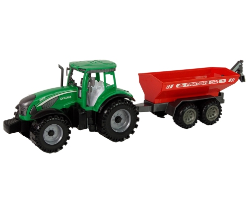 Green Tractor with Red Trailer Fractal Drive