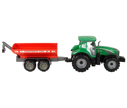 Green Tractor with Red Trailer Fractal Drive