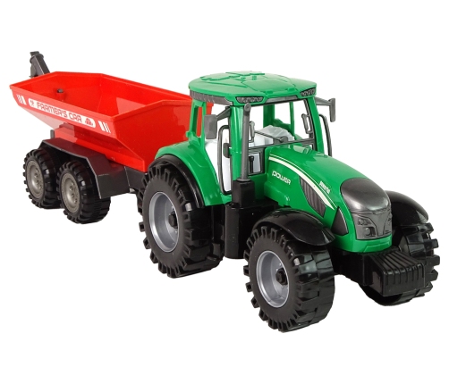 Green Tractor with Red Trailer Fractal Drive