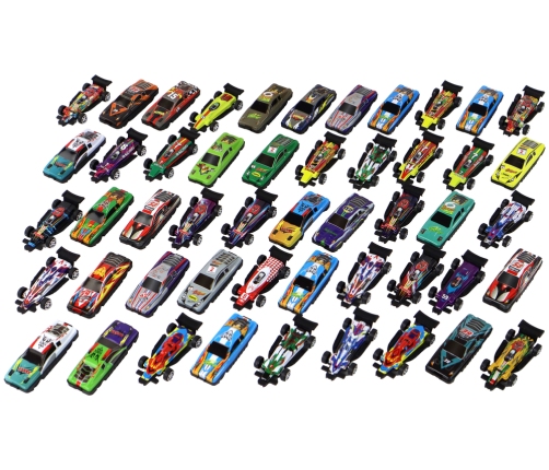 Set of 50 pieces of springs, colorful toy cars