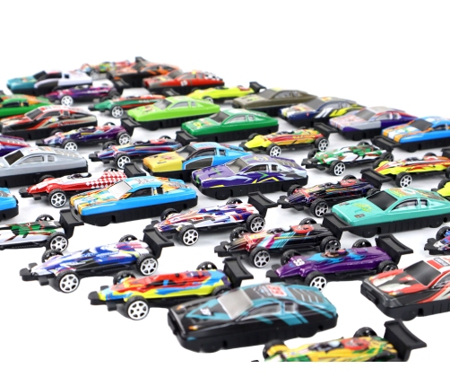 Set of 50 pieces of springs, colorful toy cars