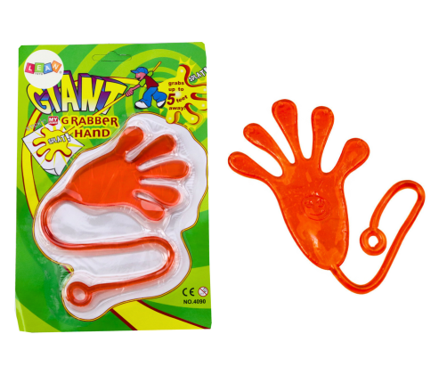 Sticky Hand Elastic Slime Orange