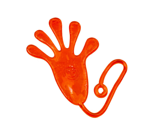 Sticky Hand Elastic Slime Orange