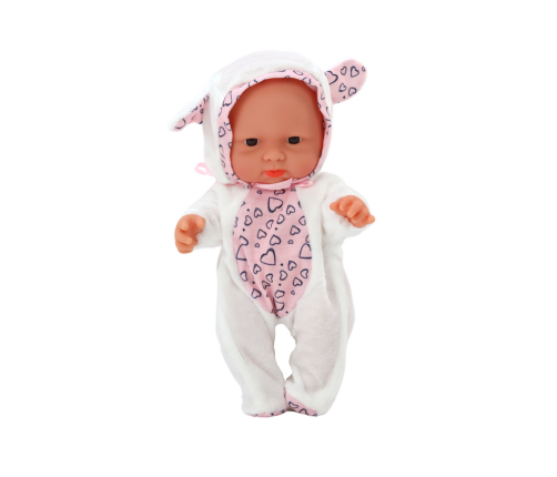 Small Baby Doll, White Clothes, Hat, Bow, Ears