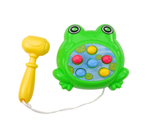 Mini Game Wac A Mole Frog Hammer On A String, green