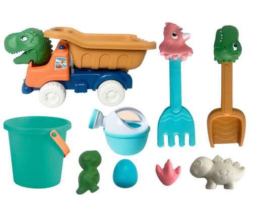 Sand Toy Set Dump Truck Bucket Molds Dinosaurs