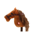 Plush Horse Head On A Stick Hobby Horse Brown Long-Haired Horse sounds