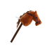 Plush Horse Head On A Stick Hobby Horse Brown Long-Haired Horse sounds