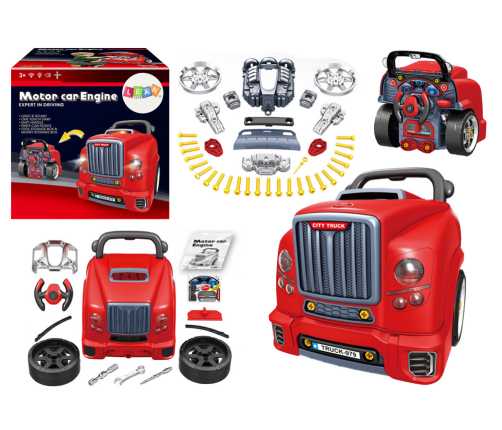 Truck Engine Disassembly DIY Kit Red Workshop