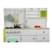 Wooden Kitchen with an Oven and Accessories Green-White