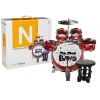 Drums Set with Keyboard Microphone and Chair Red