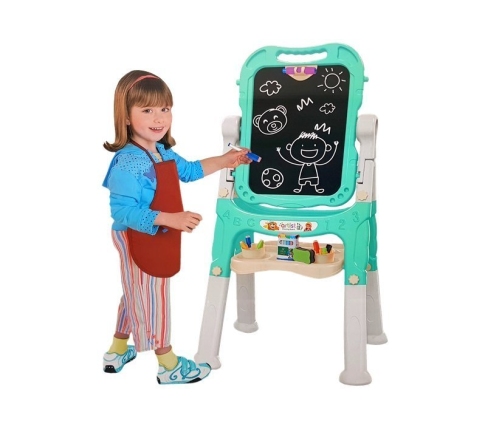 Magnetic Chalk Board 2 in 1 Blue and White Accessories