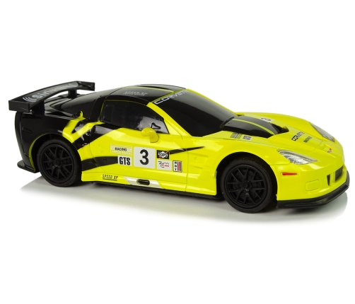 Sports Car R/C 1:24 Corvette C6.R Yellow 2.4 G Lights