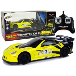 Sports Car R/C 1:24 Corvette C6.R Yellow 2.4 G Lights