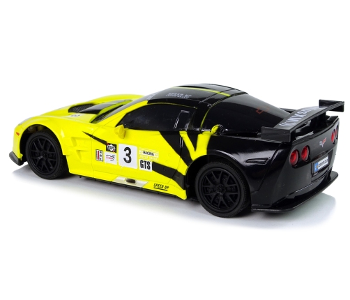 Sports Car R/C 1:24 Corvette C6.R Yellow 2.4 G Lights