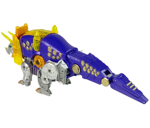 Dinobots 2 in 1 Dinosaur Shotgun Purple Triceratops Shield