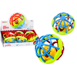 Sensory Ball for Babies, Colorful Rubber Rattle