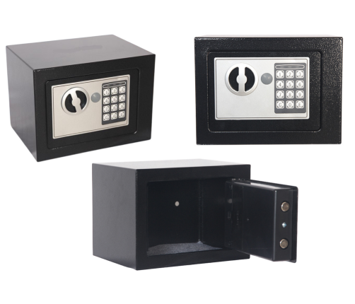 Electronic Safe Code Locker Steel Black