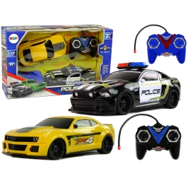 Cars R/C Police Pursuit Patrol Yellow Sports Car Pilots