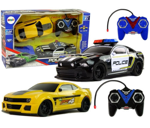 Cars R/C Police Pursuit Patrol Yellow Sports Car Pilots