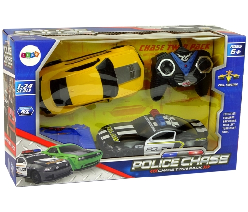 Cars R/C Police Pursuit Patrol Yellow Sports Car Pilots