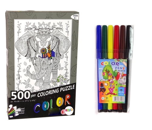 Colours Puzzle 500 Elephant