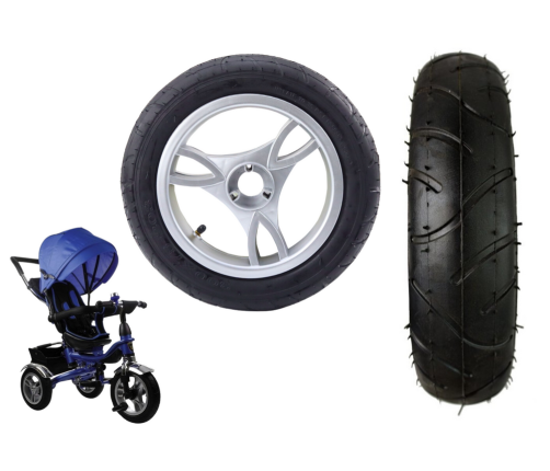 Plastic wheel with rubber tire (inflatable) PRO600 front