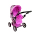 2-in-1 Stroller with Bag Grey Pink Stars