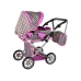 2-in-1 Stroller with Bag Grey Pink Stars