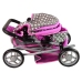 2-in-1 Stroller with Bag Grey Pink Stars