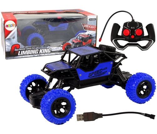 Remote Controlled Terrain Car R/C 1:18 Blue.