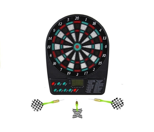 Electronic Dartboard Led Score Display Dart Board 18 Games 3 Darts 12 Spare Tips