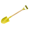 Sand Shovel Wooden Handle Pastel Yellow 60cm