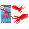 Sea World Orange Squid Rubber Figurine