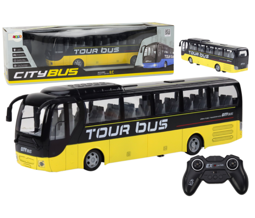 Remote Controlled RC Bus Yellow With Remote Control Light Effects