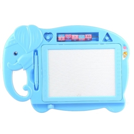 Magnetic Drawing Board Blue Elephant with Stamps