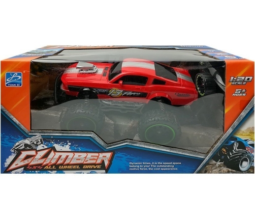 Remote controlled Car Off-road R/C Red High Wheels