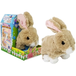 Interactive Cream Rabbit Battery Operated Moves Sound