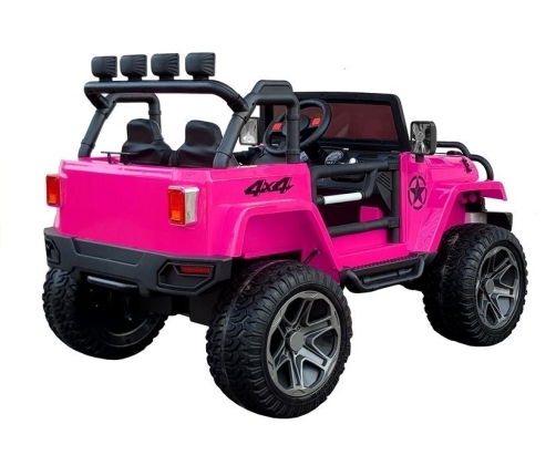 Divvietīgs bērnu elektromobilis Jeep WXE-1688 4x4 Pink