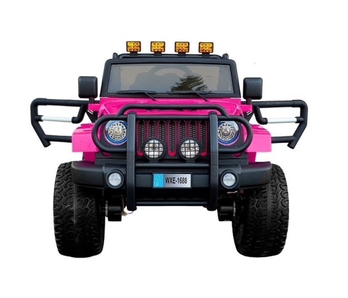 Divvietīgs bērnu elektromobilis Jeep WXE-1688 4x4 Pink