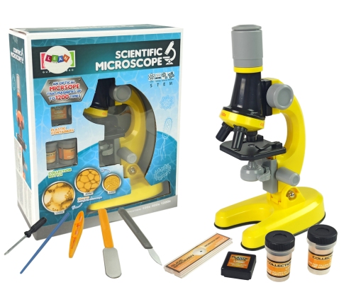 Microscope For The Scientist Educational Set Yellow 100x 400x 1200x