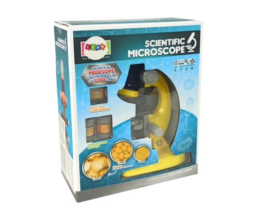 Microscope For The Scientist Educational Set Yellow 100x 400x 1200x