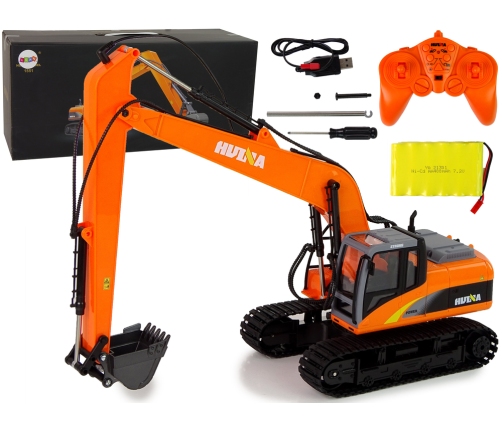 Professional crawler excavator remotely controlled  2.4GHz LED lights 15 functions